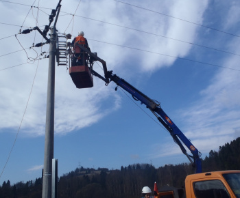 Výstavba VN a NN- elektrickej siete na Kline a Rovni - Február 2