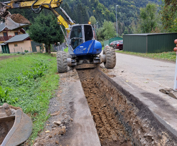 Aktuality / Práce na projekte: Medzibrodie nad Oravou - Lokalita Klin. Rozšírenie splaškovej kanalizácie boli v decembri 2024 ukončenéi - foto